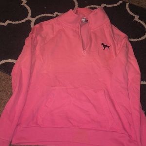 Pink half zip size large